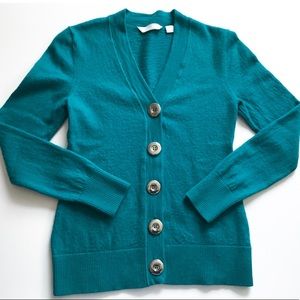 Lady Hathaway Blue Sweater Cardigan M